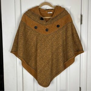 Montserrat Fleece Blanket Style Poncho Sweater One Size Mexican Boho Western